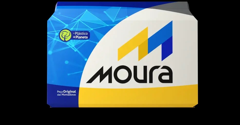 Bateria Moura nova, embalada, entregue e instalada em São Luís